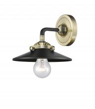 Innovations Lighting 284-1W-BAB-M6-BK - Railroad - 1 Light - 8 inch - Black Antique Brass - Sconce