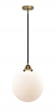  288-1S-BAB-G201-12 - Beacon - 1 Light - 12 inch - Black Antique Brass - Cord hung - Mini Pendant