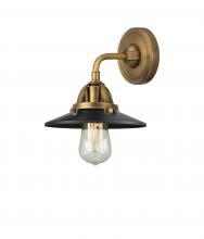 Innovations Lighting 288-1W-BB-M6-BK - Railroad - 1 Light - 8 inch - Brushed Brass - Sconce