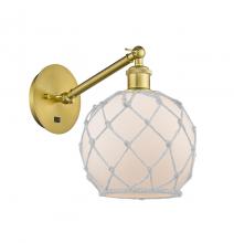 Innovations Lighting 317-1W-SG-G121-8RW - Farmhouse Rope - 1 Light - 8 inch - Satin Gold - Sconce