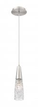 Innovations Lighting 322-1P-SN-G322-3CL - Amherst Brook - 1 Light - 3 inch - Brushed Satin Nickel - Cord Hung - Mini Pendant