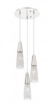 Innovations Lighting 322-3P-PN-G322-3CL - Amherst Brook - 3 Light - 10 inch - Polished Nickel - Cord Hung - Multi Pendant