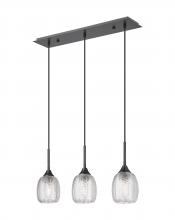 Innovations Lighting 323-3I-BK-G323-5CL - Berkshire - 3 Light - 27 inch - Matte Black - Cord Hung - Island Light