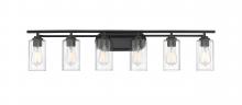 Innovations Lighting 353-6W-BK-CL - Ice - 6 Light - 42 inch - Matte Black - Bath Vanity Light