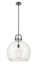  410-1S-BK-18CL - Newton Sphere - 1 Light - 18 inch - Matte Black - Cord hung - Pendant