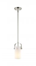 Innovations Lighting 423-1S-PN-G423-7WH - Pilaster II Cylinder - 1 Light - 7 inch Long Glass - Polished Nickel - Pendant