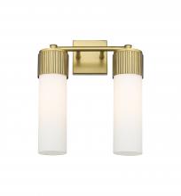  428-2W-BB-G428-12WH - Bolivar - 2 Light - 14 inch - Brushed Brass - Bath Vanity Light