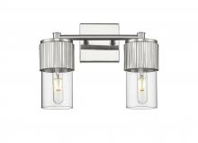  428-2W-SN-G428-7CL - Bolivar - 2 Light - 14 inch - Satin Nickel - Bath Vanity Light