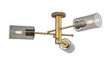 Innovations Lighting 434-3F-BB-G434-7SM - Crown Point - 3 Light - 34 inch - Brushed Brass - Flush Mount