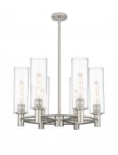  434-6CR-PN-G434-12CL - Crown Point - 6 Light - 24 inch - Polished Nickel - Chandelier