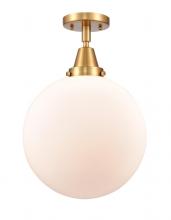 Innovations Lighting 447-1C-SG-G201-12 - Beacon - 1 Light - 12 inch - Satin Gold - Flush Mount