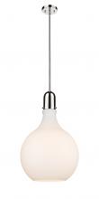 Innovations Lighting 492-1S-PN-G581-16 - Amherst - 1 Light - 16 inch - Polished Nickel - Stem hung - Pendant