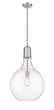 Innovations Lighting 492-1S-SN-G582-16 - Amherst - 1 Light - 16 inch - Brushed Satin Nickel - Stem hung - Pendant