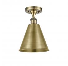 Innovations Lighting 516-1C-AB-MBC-8-AB - Berkshire - 1 Light - 8 inch - Antique Brass - Semi-Flush Mount