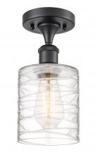 Innovations Lighting 516-1C-BK-G1113 - Cobbleskill - 1 Light - 5 inch - Matte Black - Semi-Flush Mount