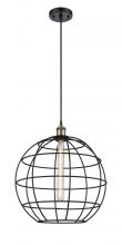 Innovations Lighting 516-1P-BAB-CE-16-BK - Lake Placid - 1 Light - 16 inch - Black Antique Brass - Mini Pendant