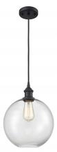 Innovations Lighting 516-1P-BK-G122-10 - Athens - 1 Light - 10 inch - Matte Black - Cord hung - Mini Pendant