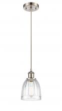 Innovations Lighting 516-1P-SN-G442 - Brookfield - 1 Light - 6 inch - Brushed Satin Nickel - Cord hung - Mini Pendant