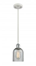  516-1P-WPC-G257 - Caledonia - 1 Light - 5 inch - White Polished Chrome - Cord hung - Mini Pendant