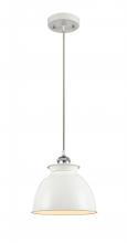  516-1P-WPC-M14-W - Adirondack - 1 Light - 8 inch - White Polished Chrome - Cord hung - Mini Pendant