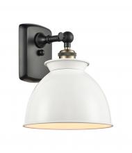 Innovations Lighting 516-1W-BAB-M14-W - Adirondack - 1 Light - 8 inch - Black Antique Brass - Sconce