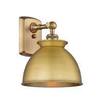  516-1W-BB-M14-BB - Adirondack - 1 Light - 8 inch - Brushed Brass - Sconce