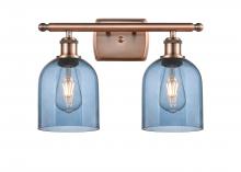  516-2W-AC-G558-6BL - Bella - 2 Light - 16 inch - Antique Copper - Bath Vanity Light