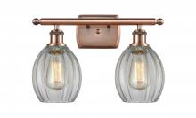  516-2W-AC-G82 - Eaton - 2 Light - 16 inch - Antique Copper - Bath Vanity Light