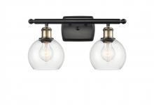 Innovations Lighting 516-2W-BAB-G122-6 - Athens - 2 Light - 16 inch - Black Antique Brass - Bath Vanity Light