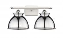 Innovations Lighting 516-2W-WPC-M14-PC - Adirondack - 2 Light - 18 inch - White Polished Chrome - Bath Vanity Light