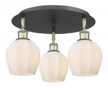 Innovations Lighting 516-3C-BAB-G461-6 - Norfolk - 3 Light - 18 inch - Black Antique Brass - Flush Mount