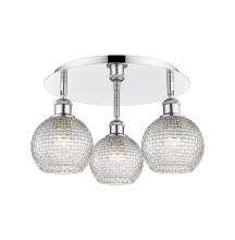 Innovations Lighting 516-3C-PC-G122C-6CL - Athens - 3 Light - 18 inch - Polished Chrome - Flush Mount