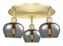 Innovations Lighting 516-3C-SG-G93 - Fenton - 3 Light - 18 inch - Satin Gold - Flush Mount