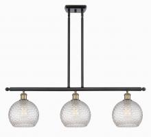  516-3I-BAB-G122C-8CL - Athens - 3 Light - 36 inch - Black Antique Brass - Cord hung - Island Light