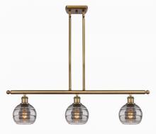  516-3I-BB-G556-6SM - Rochester - 3 Light - 36 inch - Brushed Brass - Cord hung - Island Light