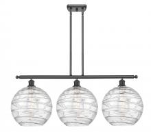 Innovations Lighting 516-3I-BK-G1213-12 - Athens Deco Swirl - 3 Light - 39 inch - Matte Black - Cord hung - Island Light