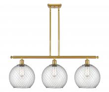 Innovations Lighting 516-3I-SG-G122-10CSN - Farmhouse Chicken Wire - 3 Light - 37 inch - Satin Gold - Cord hung - Island Light