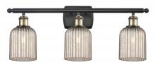  516-3W-BAB-G559-5ME - Bridal Veil - 3 Light - 25 inch - Black Antique Brass - Bath Vanity Light