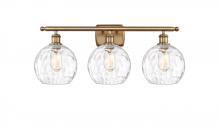  516-3W-BB-G1215-8 - Athens Water Glass - 3 Light - 28 inch - Brushed Brass - Bath Vanity Light