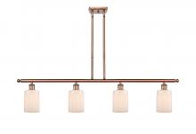 Innovations Lighting 516-4I-AC-G341 - Hadley - 4 Light - 48 inch - Antique Copper - Cord hung - Island Light