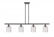  516-4I-OB-G112C-5CL - Cobbleskill - 4 Light - 48 inch - Oil Rubbed Bronze - Cord hung - Island Light