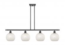 Innovations Lighting 516-4I-OB-G1216-8WM - White Mouchette - 4 Light - 48 inch - Oil Rubbed Bronze - Stem Hung - Island Light