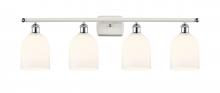  516-4W-WPC-G558-6GWH - Bella - 4 Light - 36 inch - White Polished Chrome - Bath Vanity Light