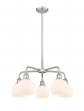  516-5CR-SN-G121-6 - Athens - 5 Light - 24 inch - Satin Nickel - Chandelier