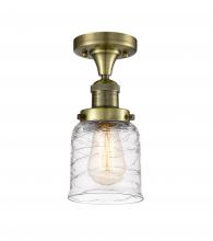 Innovations Lighting 517-1CH-AB-G513 - Bell - 1 Light - 5 inch - Antique Brass - Semi-Flush Mount