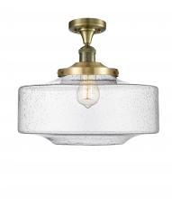 Innovations Lighting 517-1CH-AB-G694-16 - Bridgeton - 1 Light - 12 inch - Antique Brass - Semi-Flush Mount