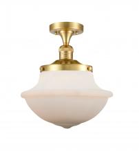  517-1CH-SG-G541 - Oxford - 1 Light - 12 inch - Satin Gold - Semi-Flush Mount