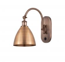 Innovations Lighting 518-1W-AC-MBD-75-AC - Bristol - 1 Light - 8 inch - Antique Copper - Sconce