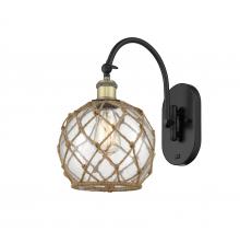 Innovations Lighting 518-1W-BAB-G122-8RB - Farmhouse Rope - 1 Light - 8 inch - Black Antique Brass - Sconce