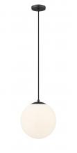 Innovations Lighting 612-BK-W-LED - Tolland - 1 Light - 12 inch - Matte Black - Cord hung - Mini Pendant